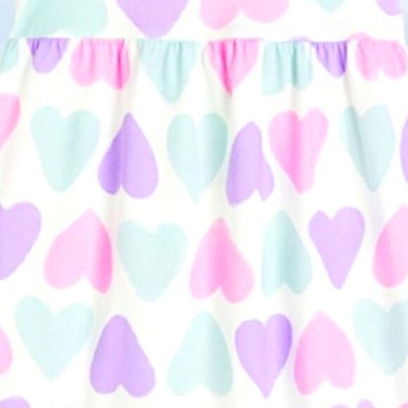 H&M Soft Pastel Hearts Sleeveless dress 100% Cotton Airy & sting free summer - Picture 3 of 5